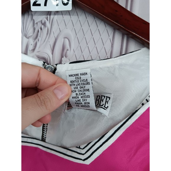 Robbie Bee Dress Women's SZ 10 Knit Sheath Button Accents Straps Back Zipper EUC - Picture 3 of 16